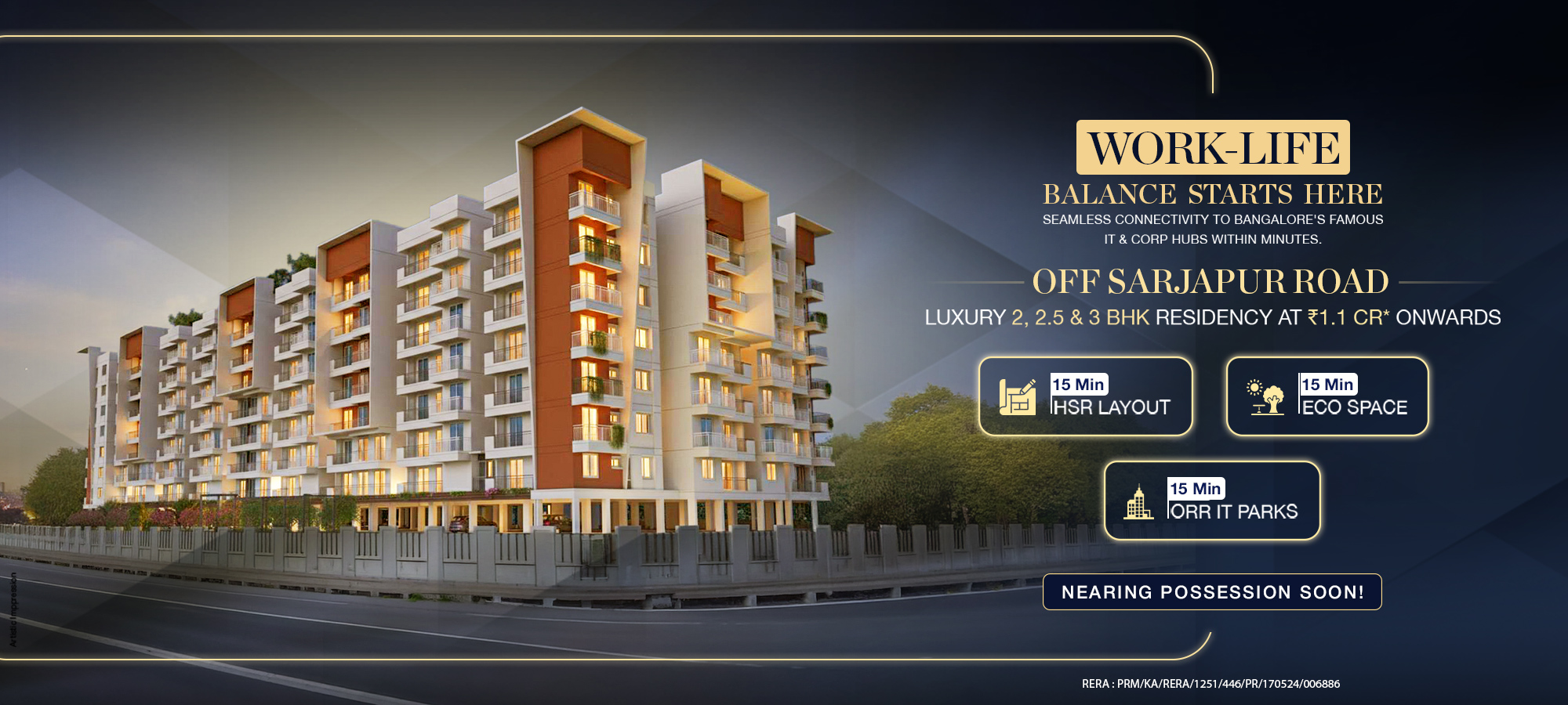 MSR Shelters Passion Square - Premium 2, 2.5 & 3 BHK in Sarjapur, Bangalore