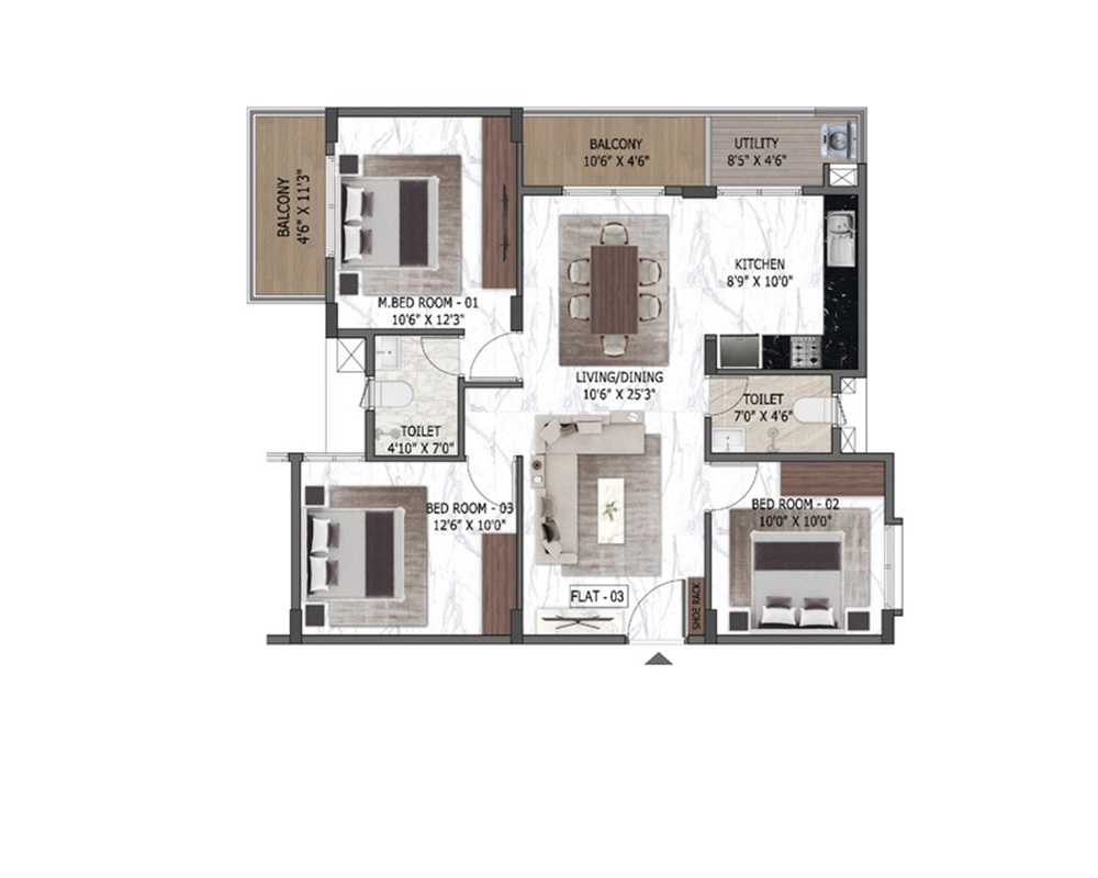 MSR Shelters Passion Square Floor Plan 3