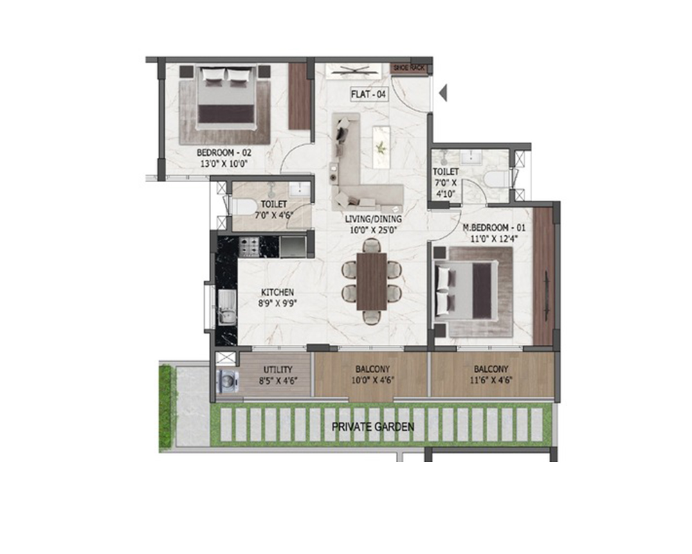 MSR Shelters Passion Square Floor Plan 4