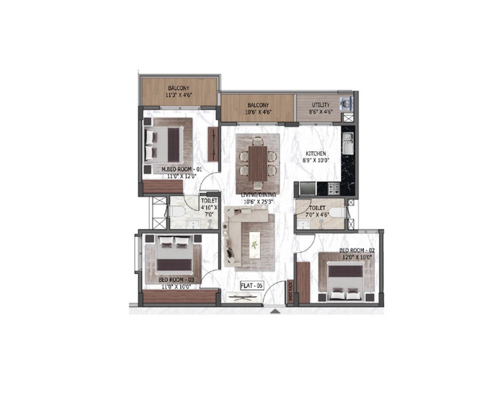 MSR Shelters Passion Square Floor Plan 5